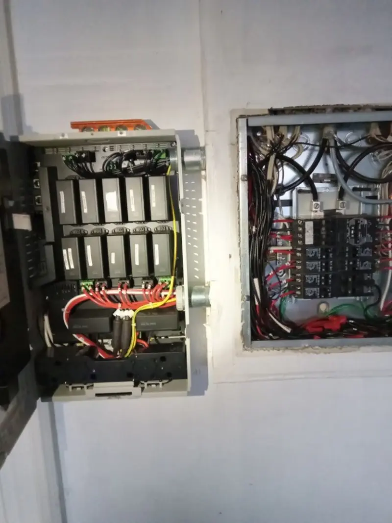 Electrical panel upgrade completed for Security Camera Wiring in Charlottesville